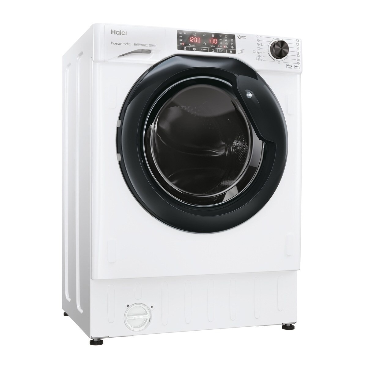 Máquina de Lavar e Secar Roupa Encastrável Haier HWDQ90B416FWB-S Carga Frontal Motor Inverter de 9/5 Kg e de 1600 rpm - Branco Branco-1