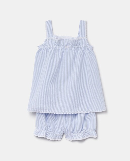 Pijama de bebé niña con rayas · Cotton Juice · El Corte Inglés