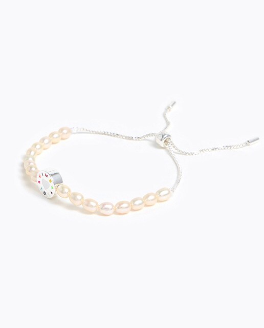Pulsera cadena plateada con perlas · Bimba y Lola · El Corte Inglés