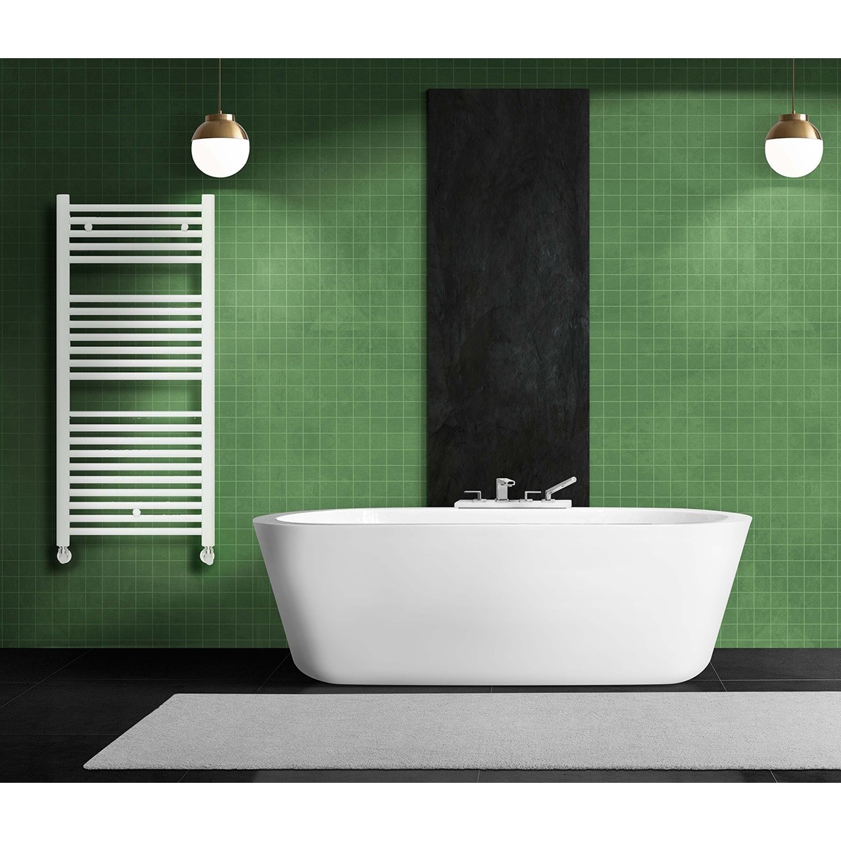 Toallero radiador 55 cm Ocean Fácula Blanco-5