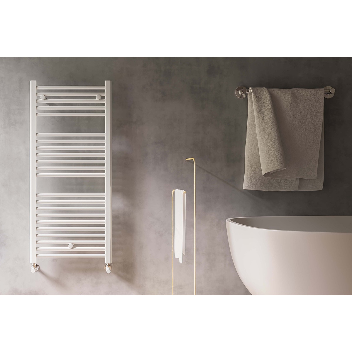 Toallero radiador 55 cm Ocean Fácula Blanco-3