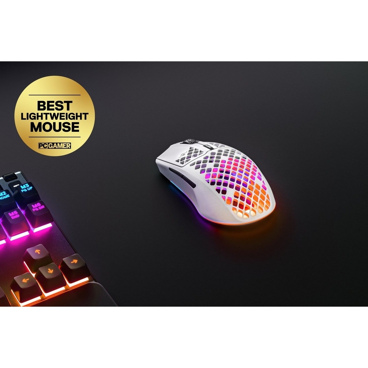 Rato Gaming Steelseries Aerox 3 Wireless - Branco 5