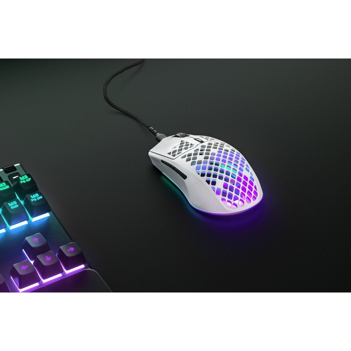 Rato Gaming Steelseries Aerox 3 - Branco Branco-5