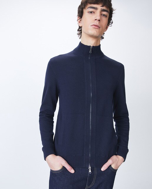 Chaqueta de punto de hombre azul marino · Sfera · El Corte Inglés
