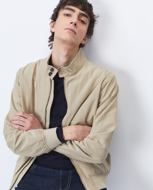 Cazadora Harrington de hombre beige · Sfera · El Corte Inglés