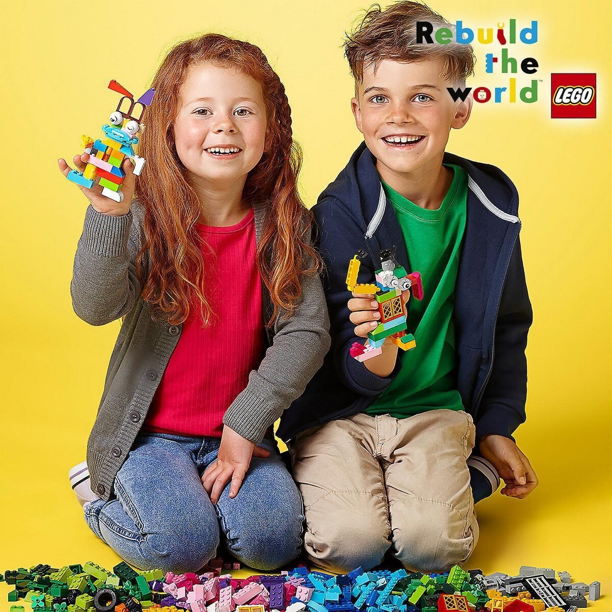 Caixa com peças para criação livre 484 pcs Lego Classic 3