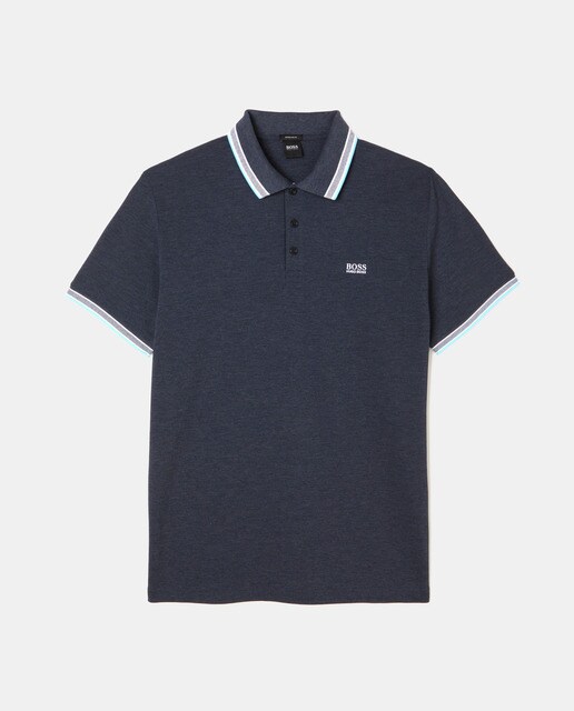 Polo de hombre regular azul de manga corta tallas grandes · Boss · El Corte  Inglés