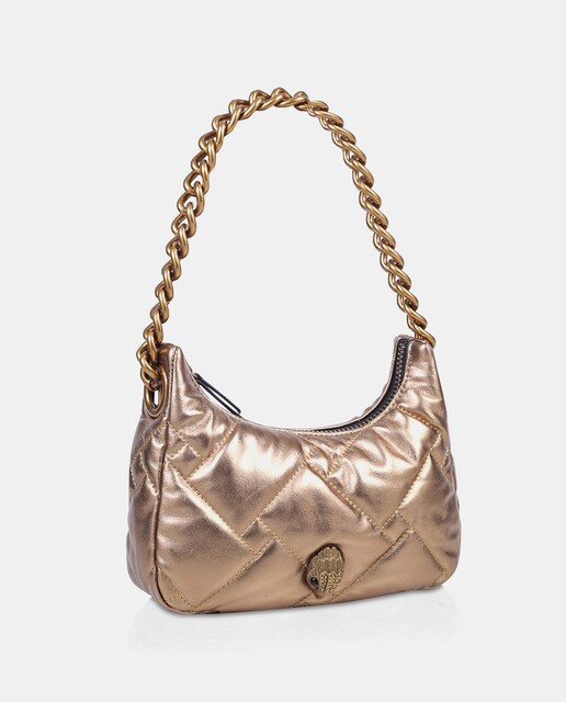 Bolso hobo Kensington de piel en tono dorado con cremallera · Kurt Geiger · El  Corte Inglés