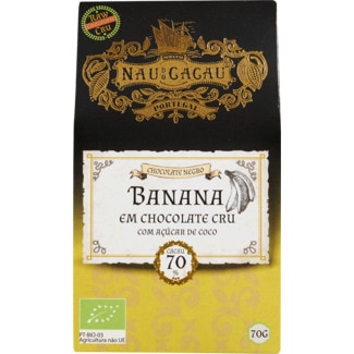 Chocolate Cru Banana embalagem 70 g - Nau Do Cacau