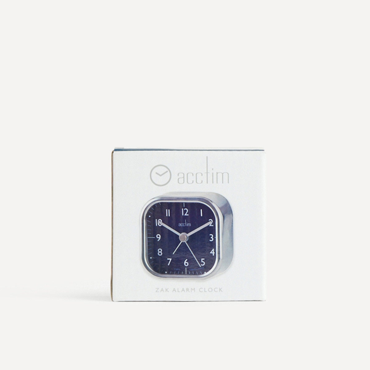 Reloj despertador cuadrado Zac Acctim Plata-4