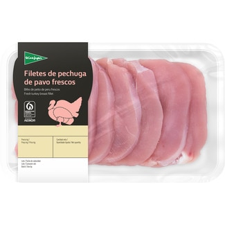 filetes de pechuga de pavo frescos peso aproximado bandeja 600 g - El Corte Ingles