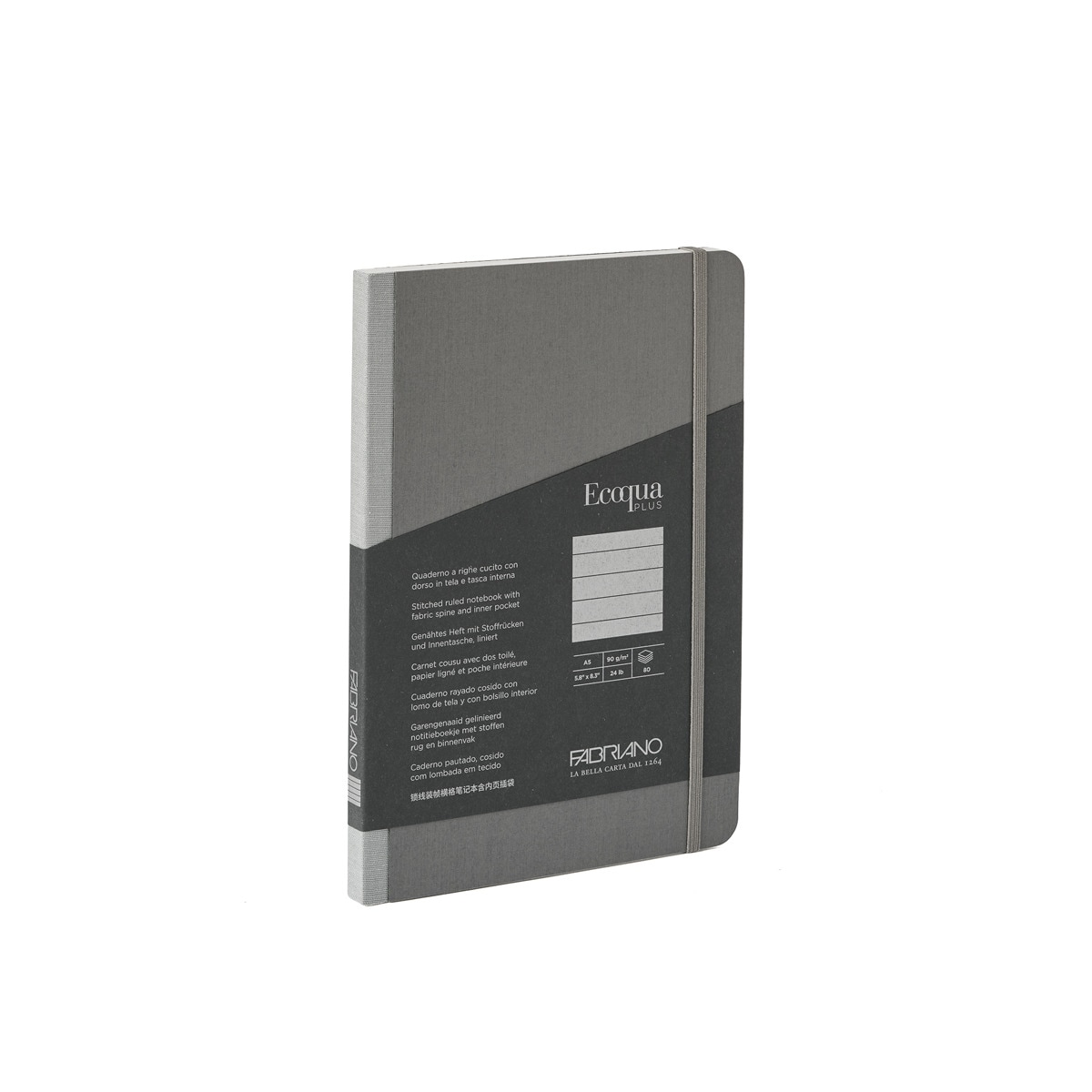 Bloco A5 de Linhas Tecido Ecoqua Plus - Antracite Antracite-1