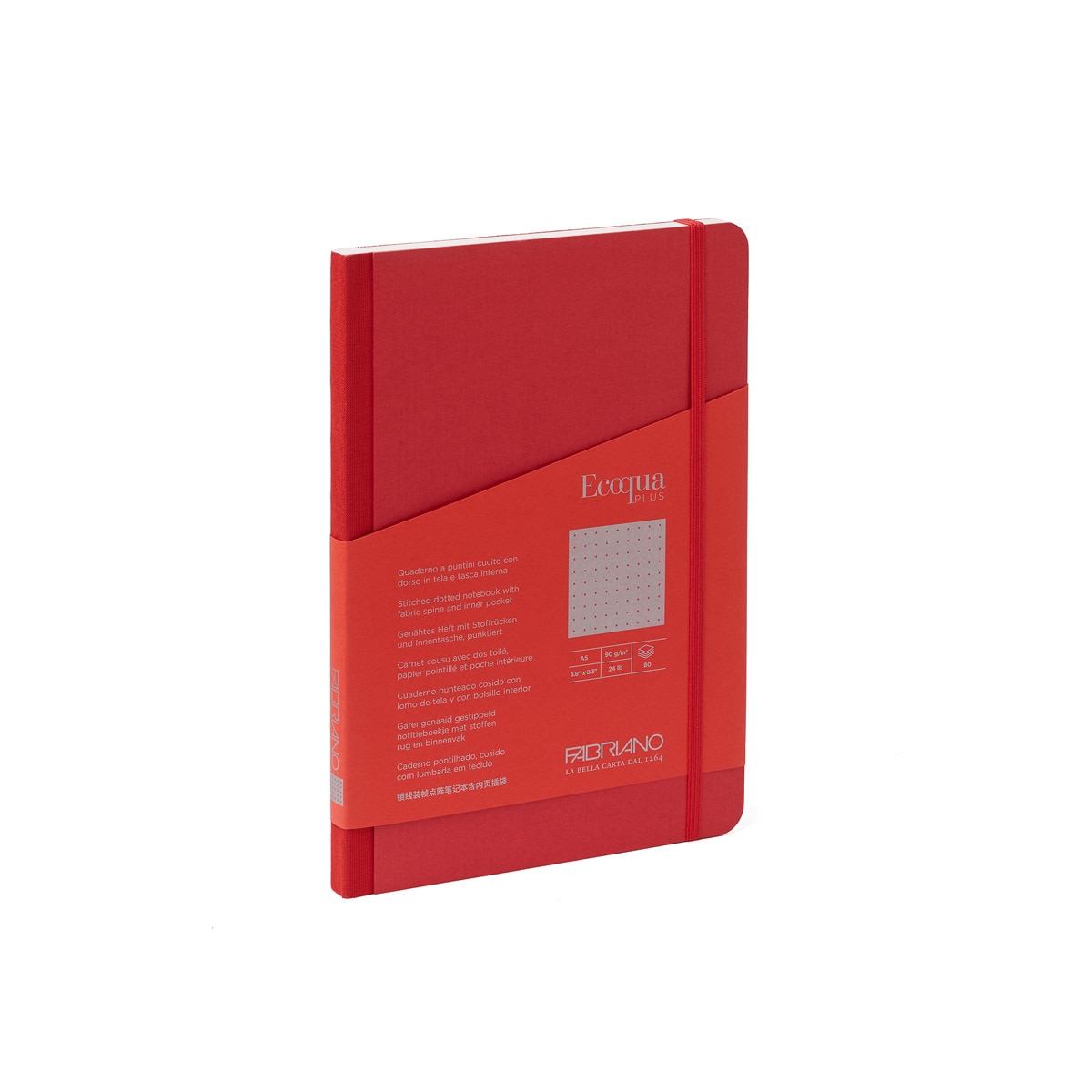 Imagem 0 de Bloco A5 Pontilhado Tecido Ecoqua Plus - Vermelho