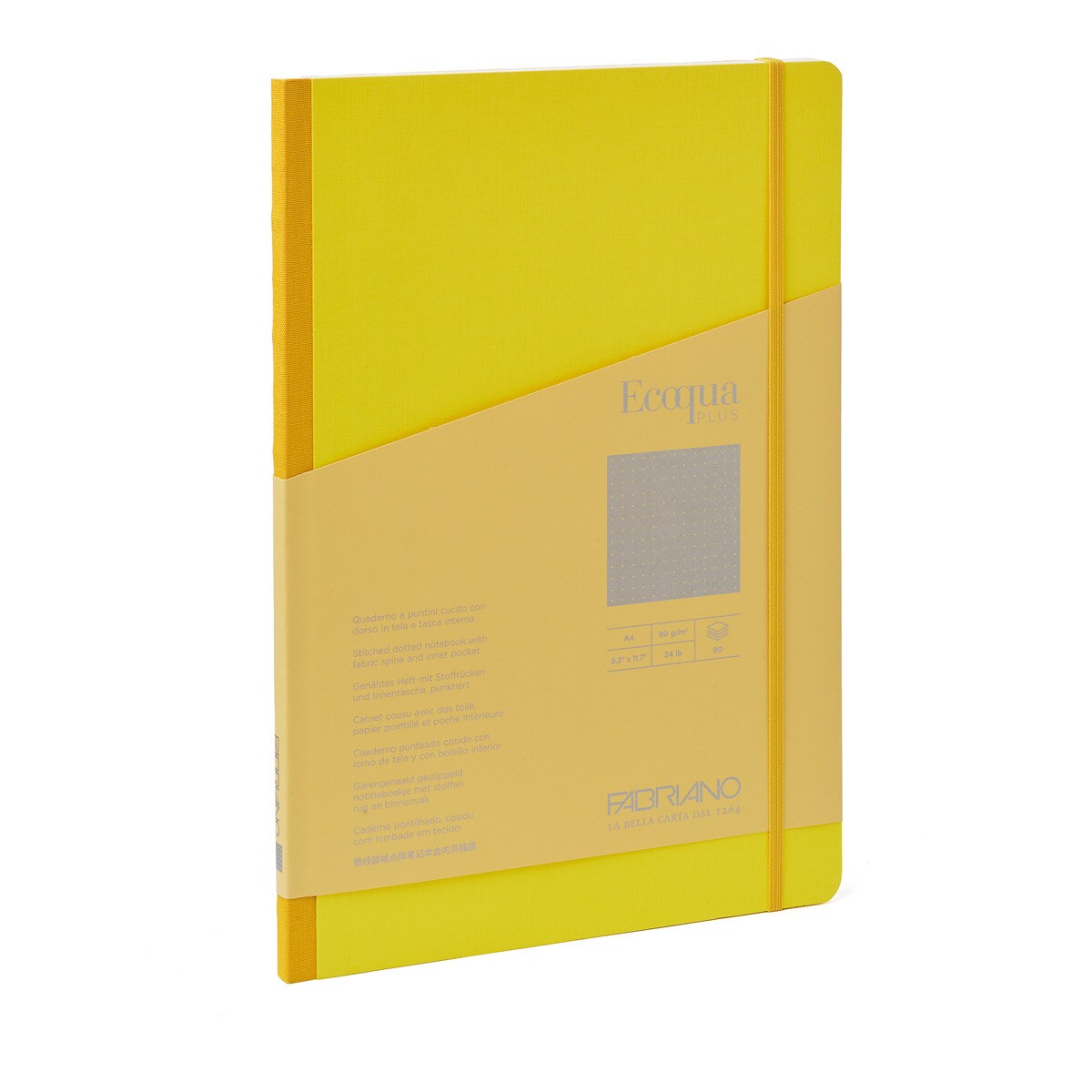 Bloco A4 Pontilhado Tecido Ecoqua Plus - Amarelo Amarelo-1