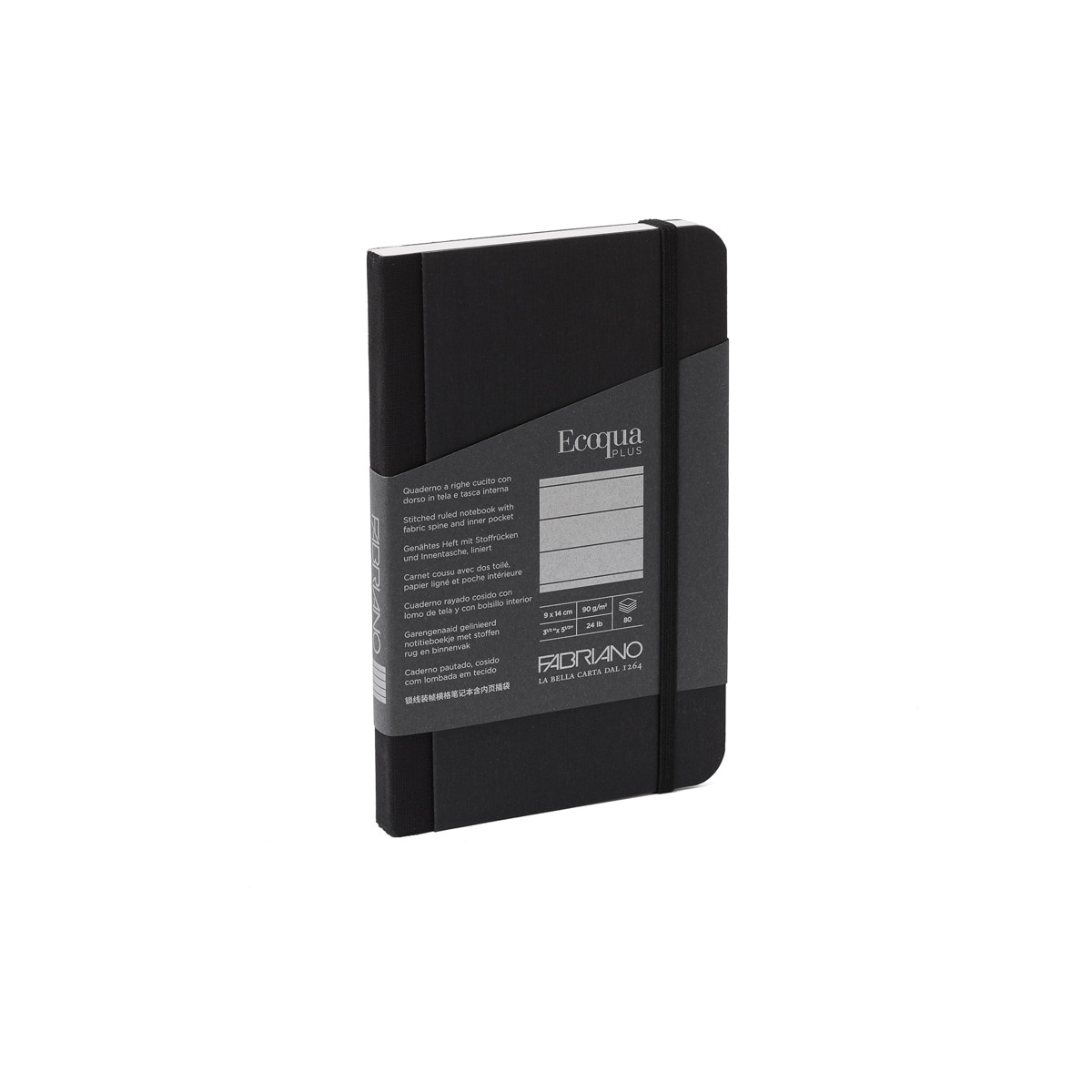 Bloco de Linhas Tecido Ecoqua Plus 9 x 14 - Preto Preto-1