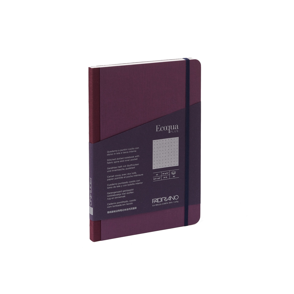 Bloco A5 Pontilhado Tecido Ecoqua Plus - Roxo Roxo-1