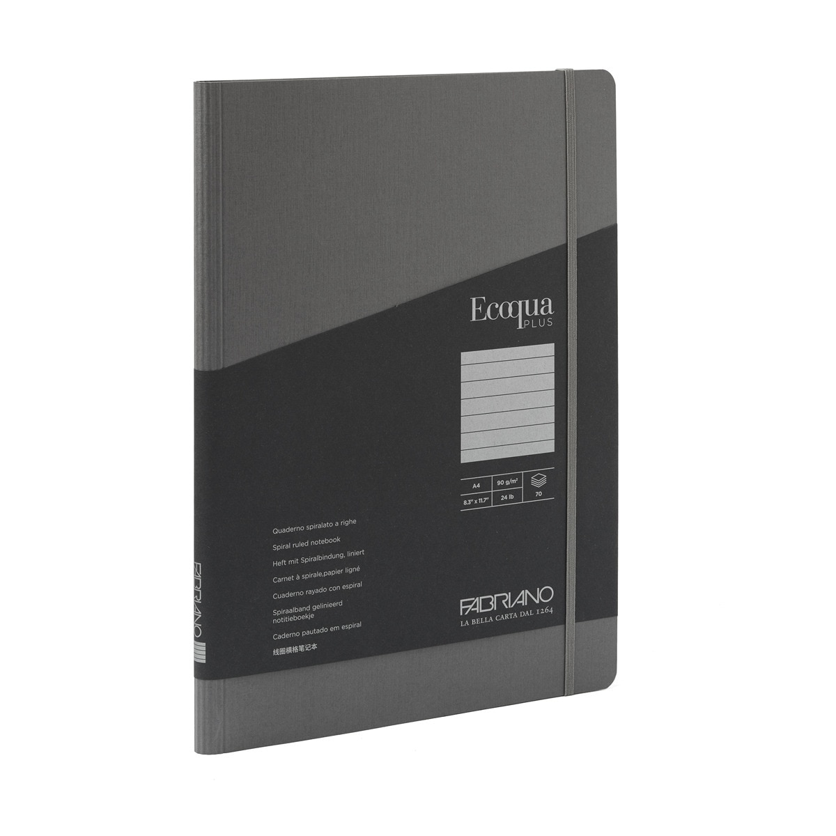 Bloco A4 de Linhas de Espiral Oculta Ecoqua Plus - Antracite Antracite-1