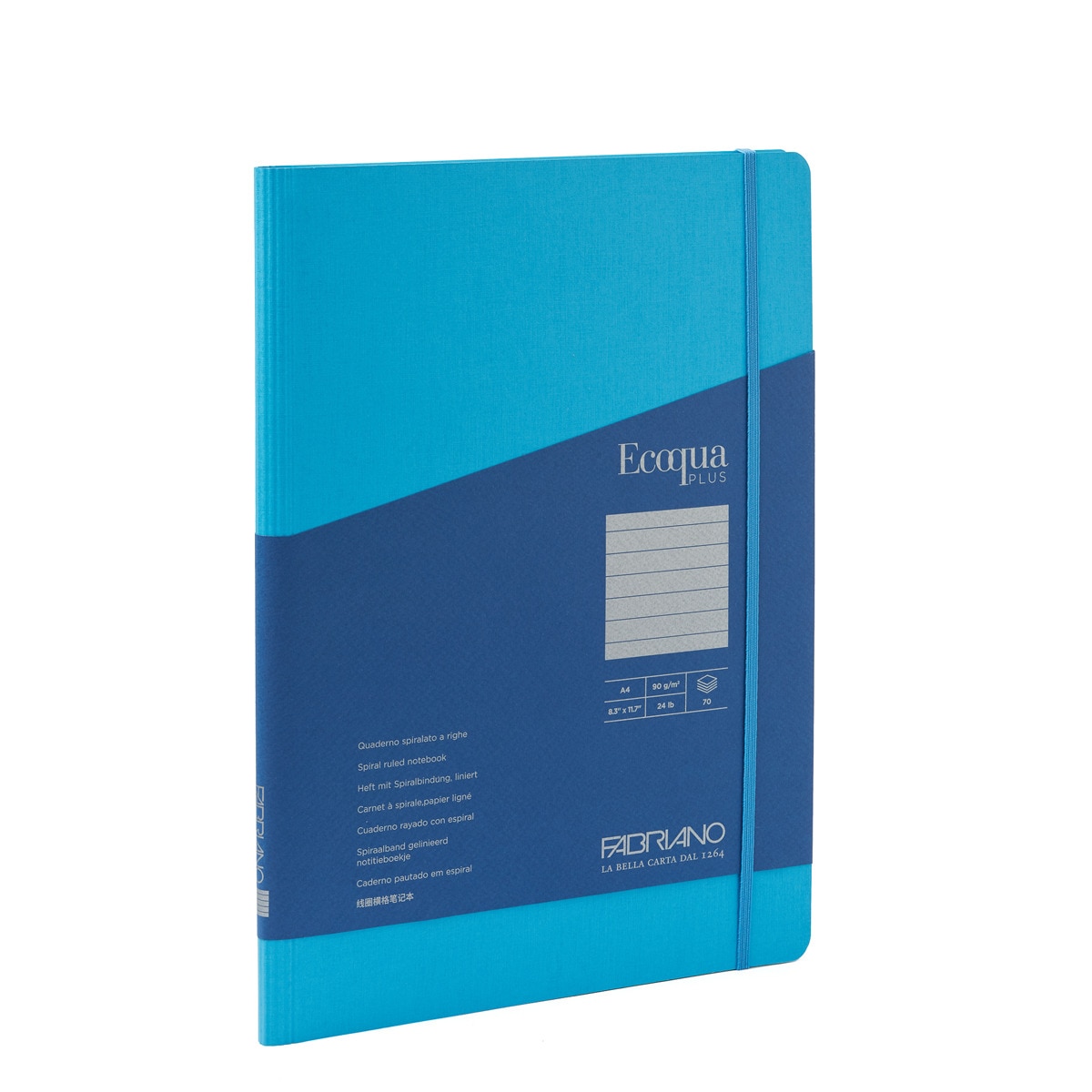 Imagem 0 de Bloco A4 de Linhas de Espiral Oculta Ecoqua Plus - Azul Turquesa