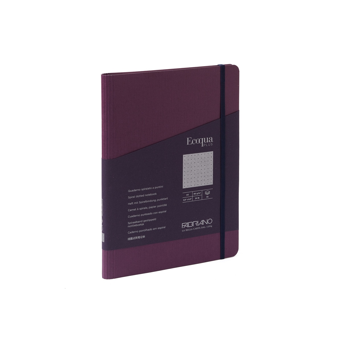 Bloco A5 Pontilhado de Espiral Oculta Ecoqua Plus - Roxo Roxo-1