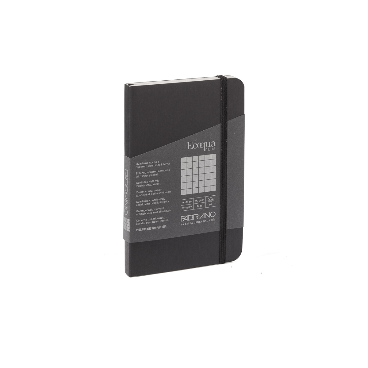 Bloco 9x14 Gráfico Cosido Ecoqua Plus 5 mm - Preto Preto-1