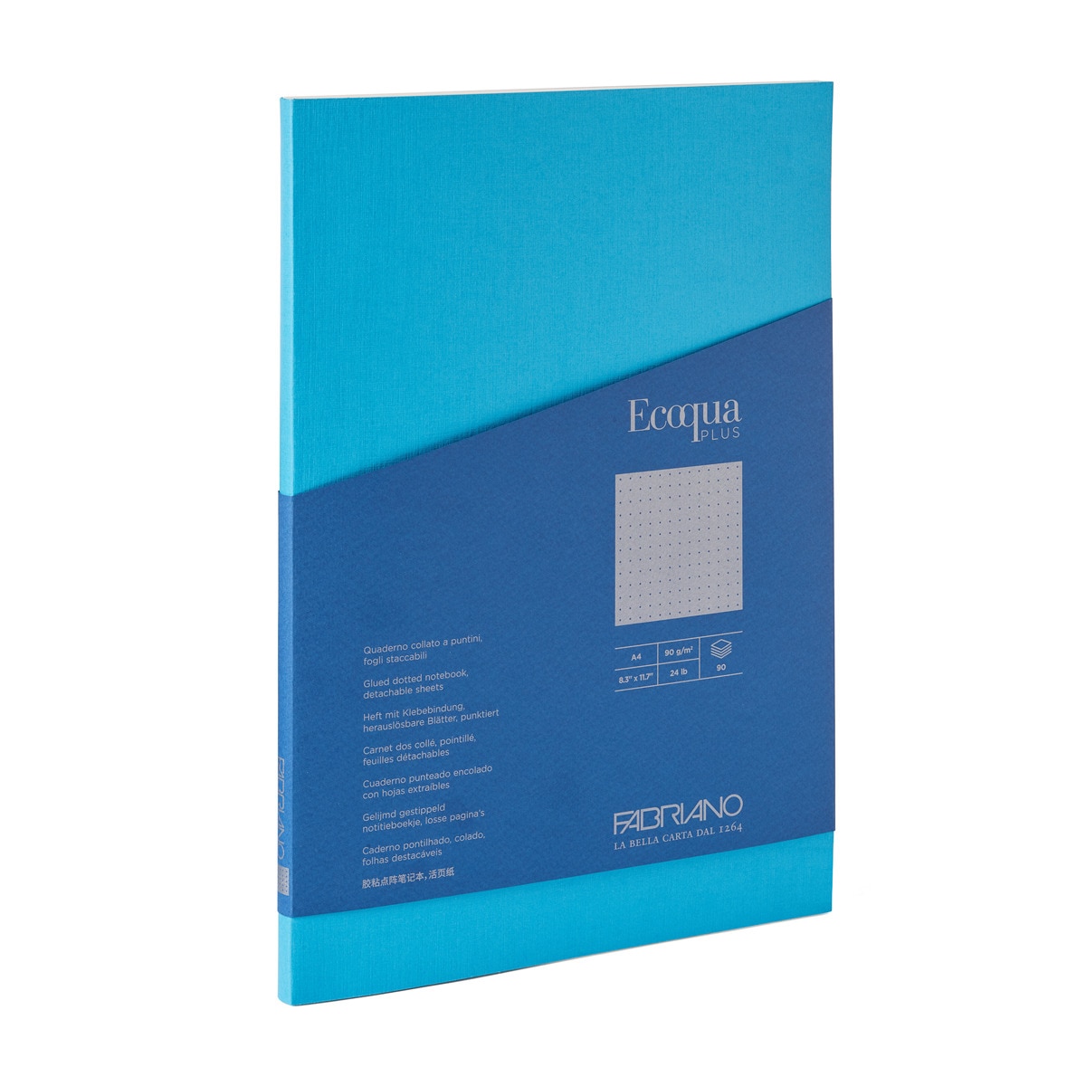 Caderno A4 Pontos Colado Ecoqua Plus - Turquesa Turquesa-1