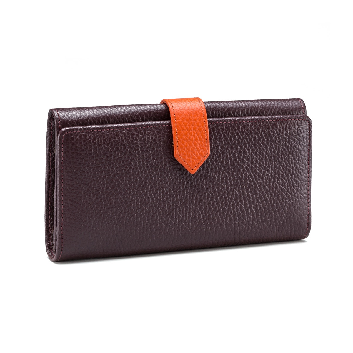 Imagen 0 de Monedero Horizontal Sofía Fabriano Boutique Ciruela y Naranja