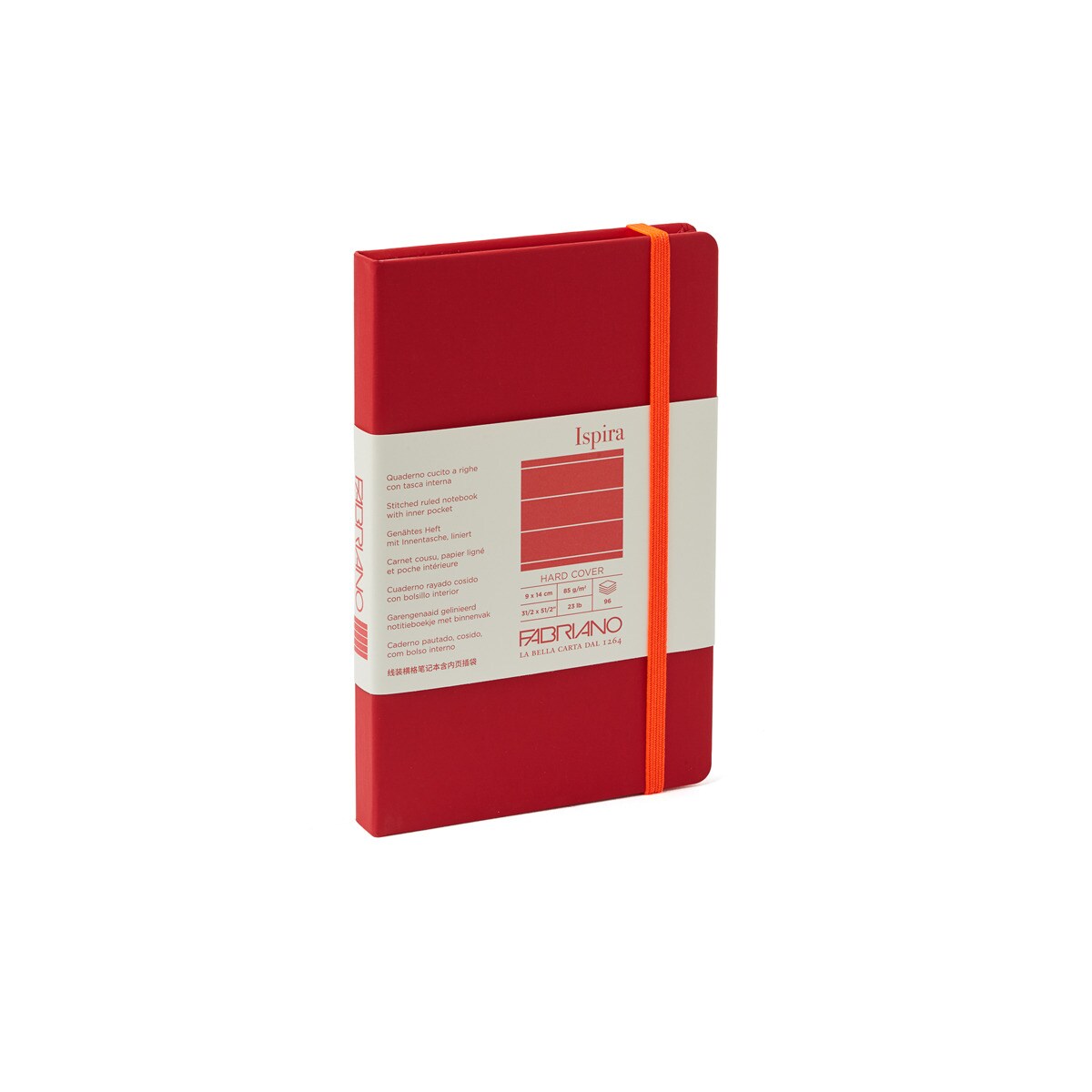 Caderno Ispira Hard 9x14 Linhas - Vermelho Vermelho-1