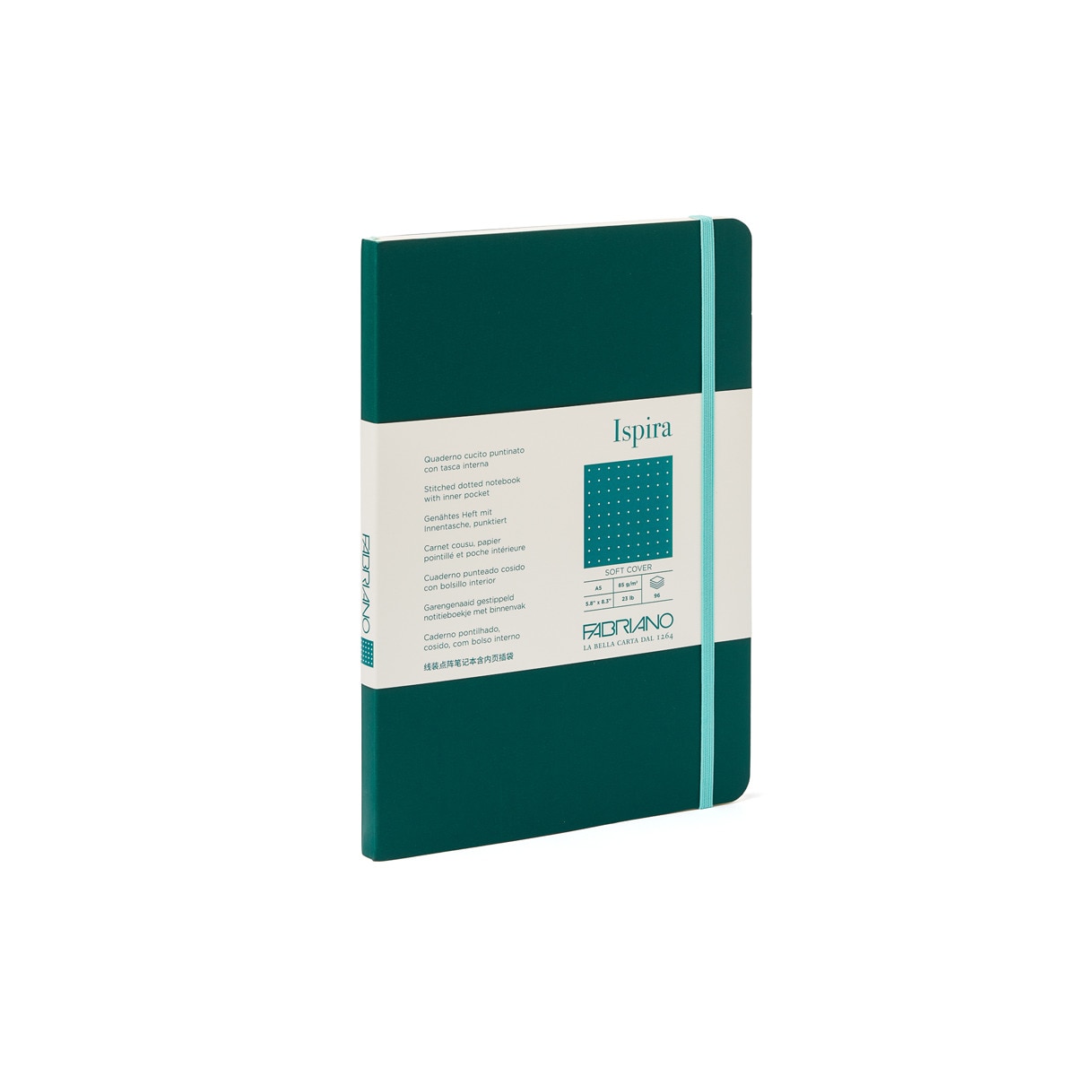 Cuaderno Ispira Soft A5 puntos Fabriano Boutique verde Verde-1