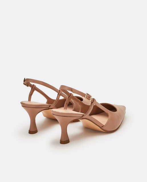Zapatos de salón de mujer destalonados en piel rosa con puntera afilada ·  LT · El Corte Inglés