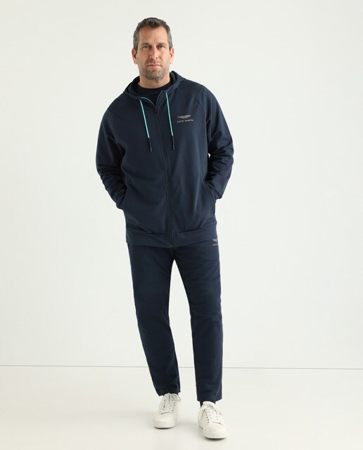 Chaqueta chándal de hombre con capucha azul marino tallas grandes · Hackett  · El Corte Inglés