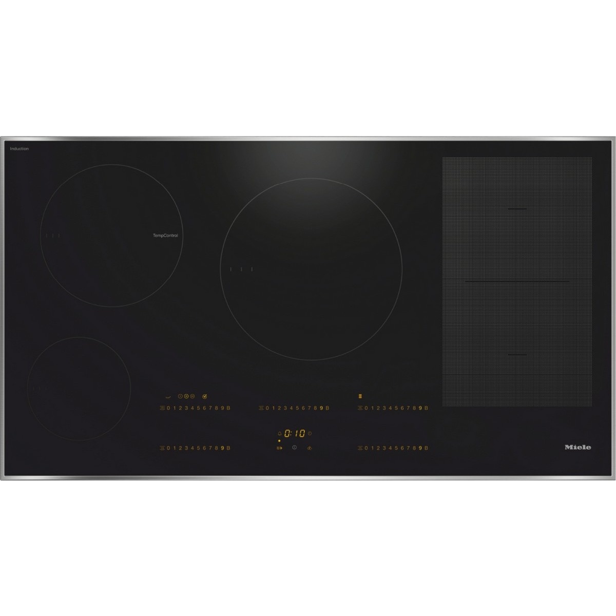 Placa de Indução Miele SmartSelect e TempControl KM 7699 FR com 5 Zonas e de 95 cm - Preto Preto-1