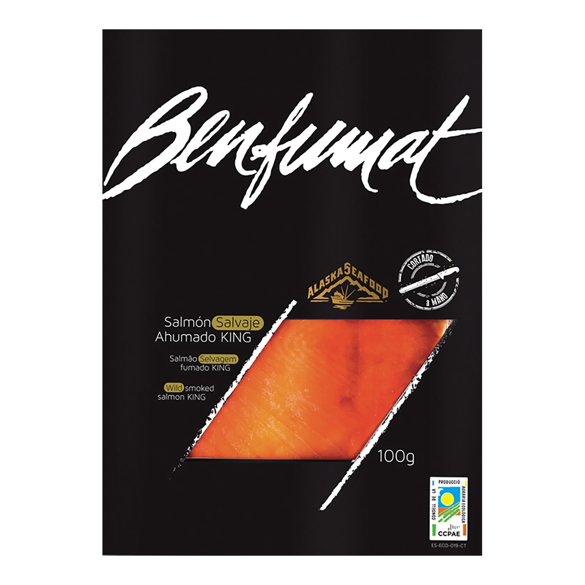 Salmón ahumado salvaje ecológico en lonchas Benfumat 1