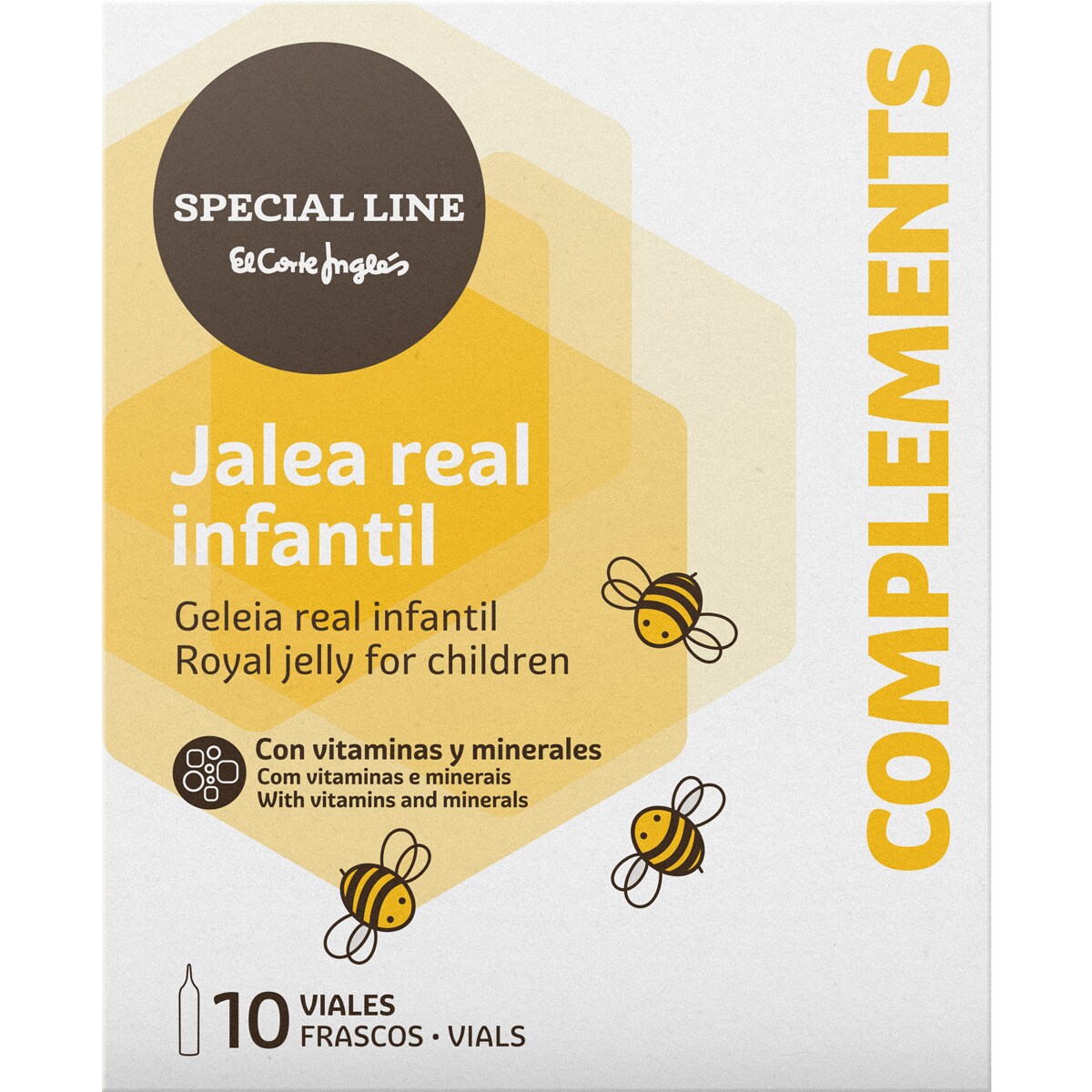 Complements jalea real infantil con vitaminas y minerales envase 10 ampollas