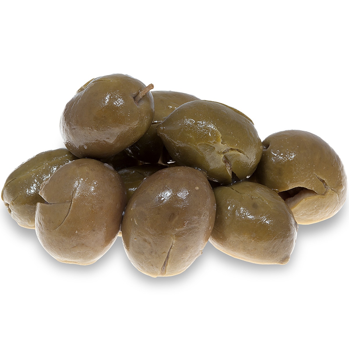 aceitunas seleccionadas extremeñas machacadas estilo Jaén aliñadas con ajo, orégano, pimiento y tomillo