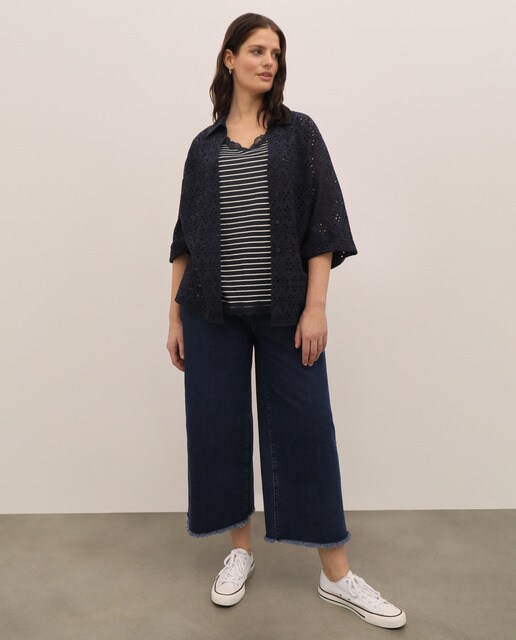 Camiseta lencera de mujer talla grande encaje · Couchel · El Corte Inglés