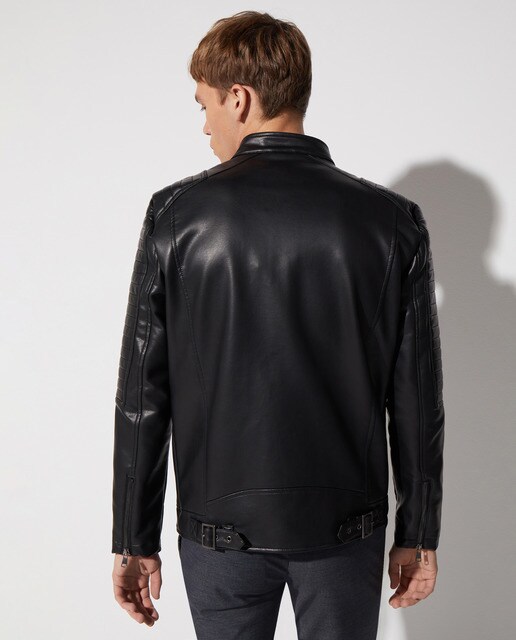 Cazadora biker de hombre efecto piel · Easy Wear · El Corte Inglés