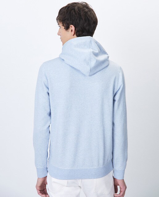 Sudadera de hombre azul claro con capucha · Sfera · El Corte Inglés