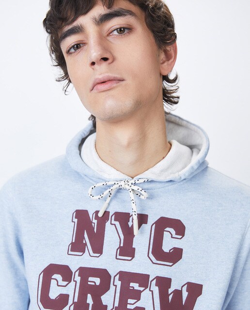Sudadera de hombre azul claro con capucha · Sfera · El Corte Inglés