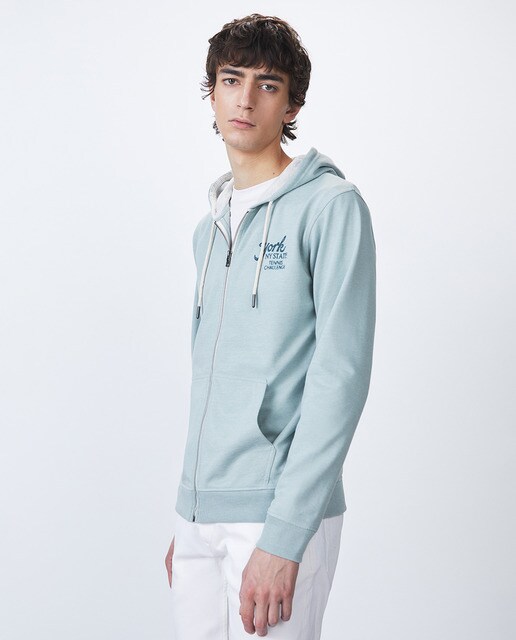 Chaqueta deportiva de hombre verde claro con capucha · Sfera · El Corte  Inglés