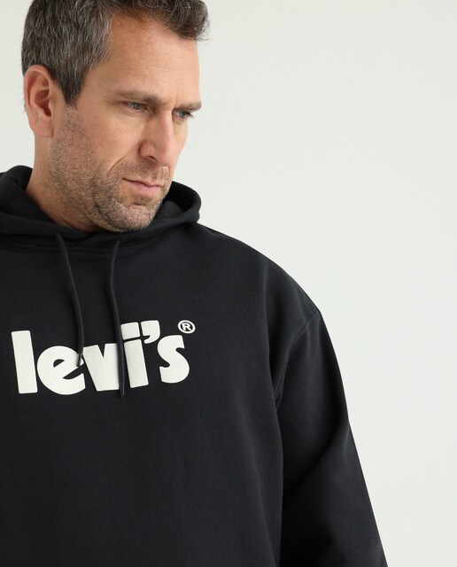 Sudadera de hombre negra con capucha tallas grandes · Levi's · El Corte  Inglés