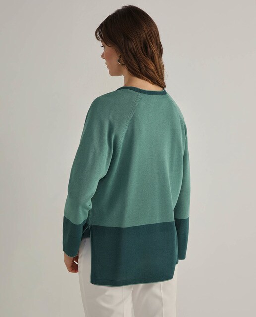 Chaqueta punto bicolor · Woman El Corte Inglés · El Corte Inglés
