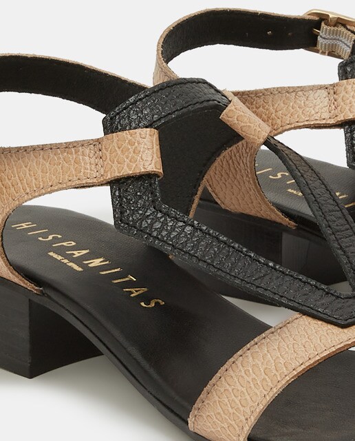 Sandalias de tacón de mujer en piel de color negro y marrón · Hispanitas · El  Corte Inglés