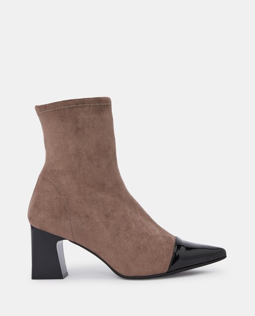 Botines de mujer en lycra de color topo · Miss Elastic · El Corte Inglés