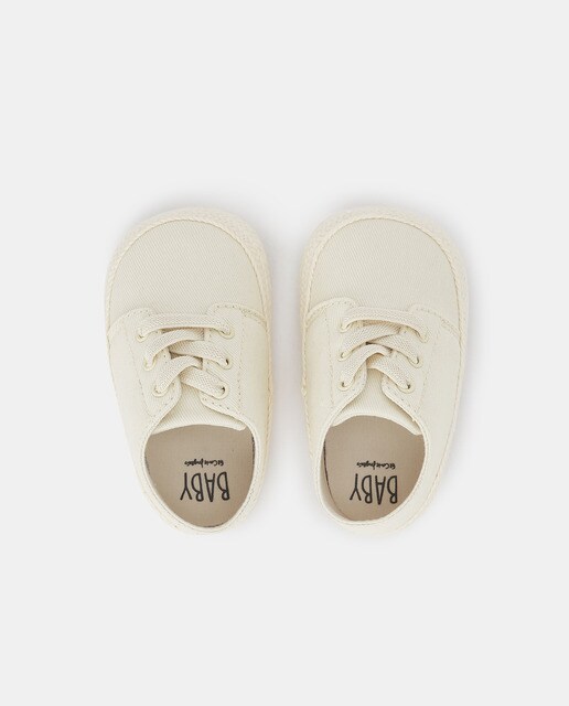 Alpargatas de bebé niño en algodón de color blanco · Baby El Corte Inglés · El  Corte Inglés