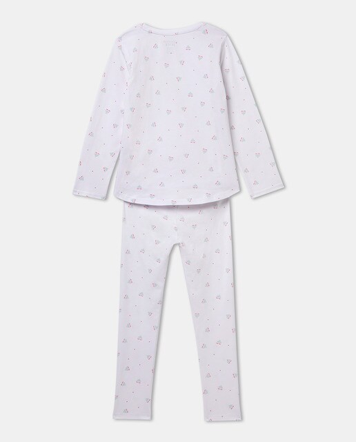 Pijama de niña dos piezas con corazones · Cotton Juice · El Corte Inglés
