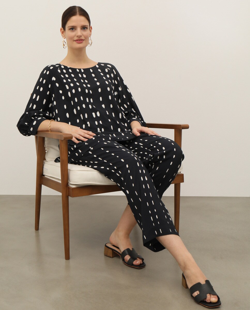 Blusa de mujer talla grande fluida lunares · Couchel · El Corte Inglés