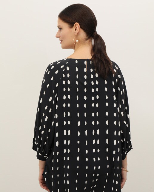 Blusa de mujer talla grande fluida lunares · Couchel · El Corte Inglés