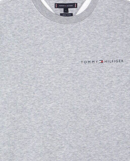 Sudadera de hombre de cuello redondo en gris con logo · Tommy Hilfiger · El  Corte Inglés