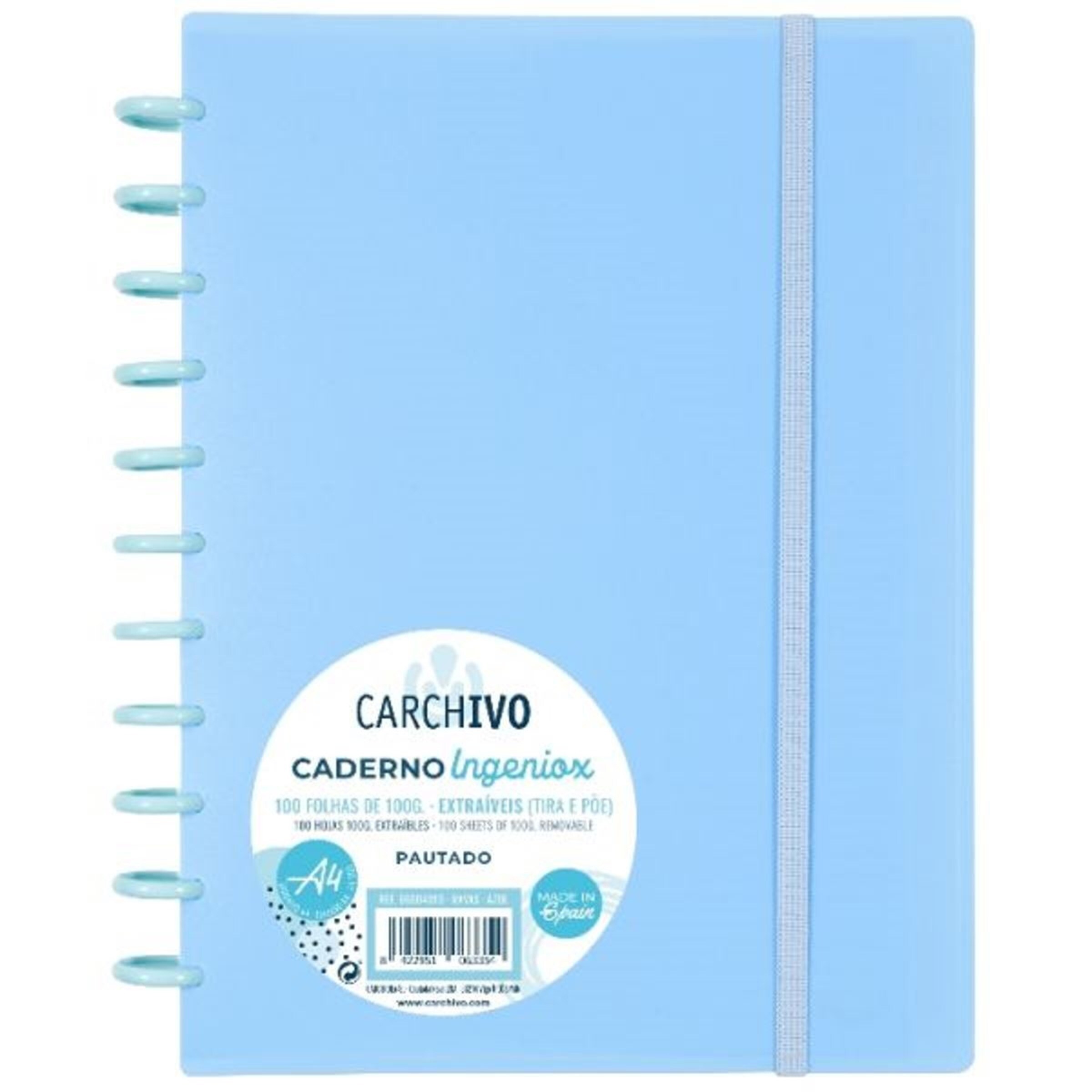 Caderno Carchivo Ingeniox Pautado Azul 1