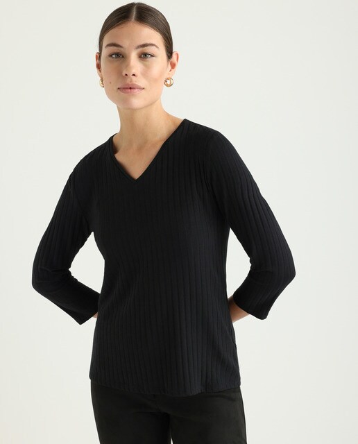 Camiseta de mujer lisa manga larga · Tresor · El Corte Inglés